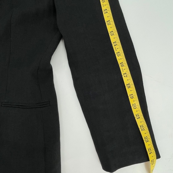 Lauren Ralph Lauren Women's Charcoal Gray 100% Linen Blazer Size 12 - Picture 10 of 11